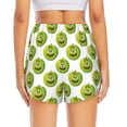 thumbnail image 4 of Uemuo Happy Fruit Pattern Women's Athletic Shorts High Waisted Running Shorts with Liner Pockets Gym Elastic Workout Shorts-Large, 4 of 9