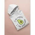 thumbnail image 3 of I'm Vegan, I Like Avocado Hoodie Women -Image by Shutterstock, Female XX-Large, 3 of 4