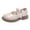 Beige, variant on Otqutp Girls Dress Shoes School Uniform Mary Jane Shoes Ballet Princess Pearl Lace Bow Wedding Party Flats for Toddler Kids
