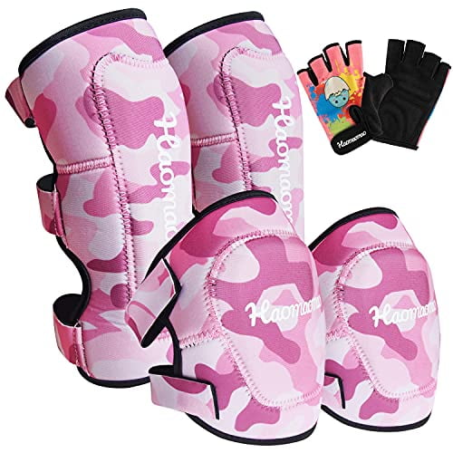 Knee Pad and Elbow Pads Wrist Guards Protective Gear Set for Roller Skates Cycling BMX Bike Skateboard Inline Skatings Scooter Riding Knee Pads for Kids/Youth 