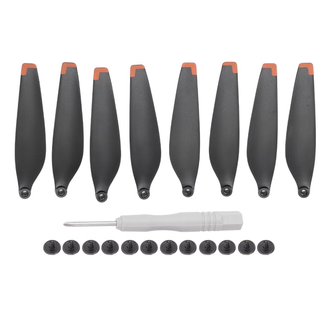 Hélices para dron con rayas de doble cara, flexibles, de plástico resistente, de una sola pala, 75 x 17 mm, 6030F, para Mini 3 Pro, punta naranja
