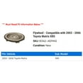 thumbnail image 2 of Flywheel - Compatible with 2003 - 2006 Toyota Matrix XRS 2004 2005, 2 of 2