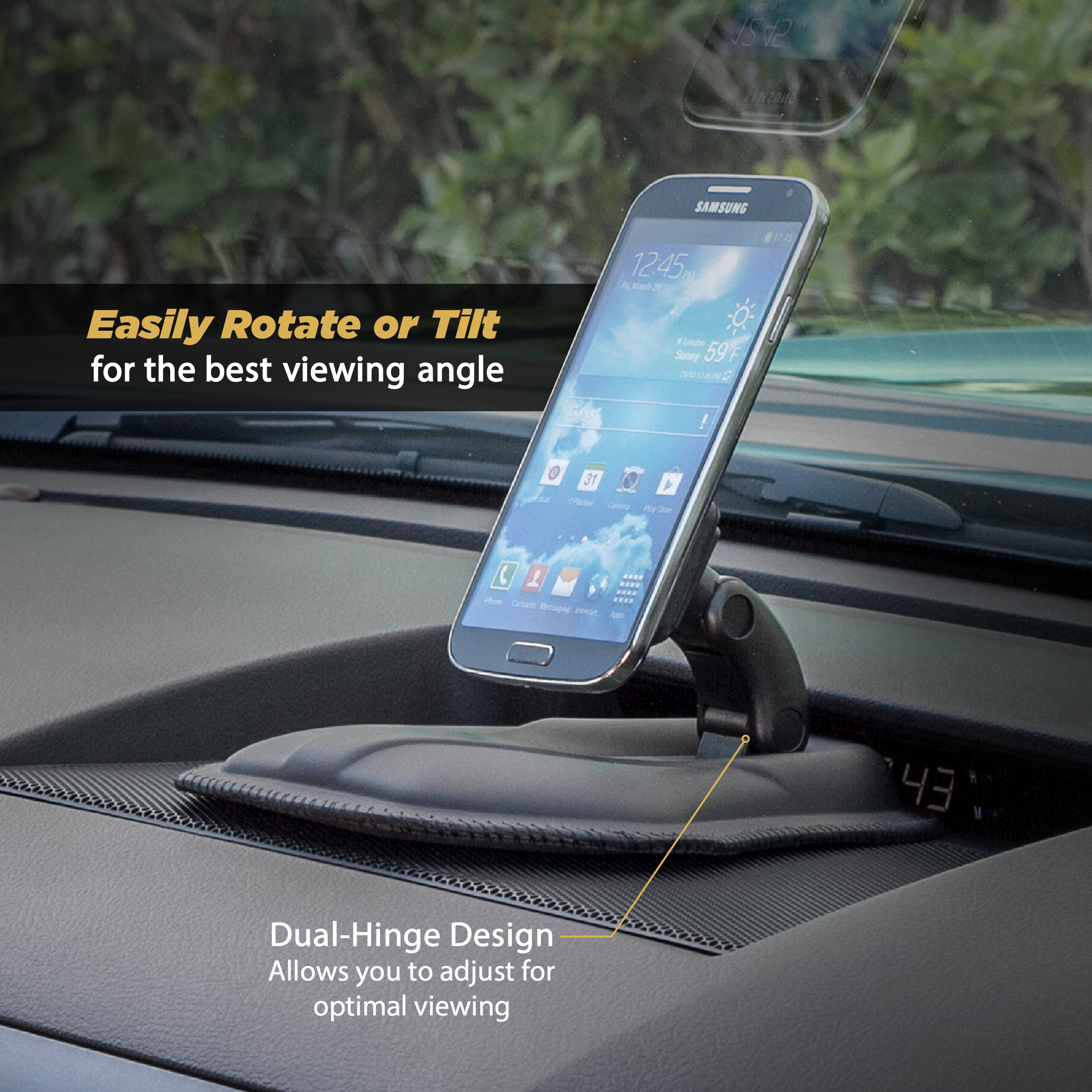 SCOSCHE MAGMAT MagicMount? Universal Magnetic Phone/GPS Mat Mount for the Car, Home or Office - image 3 of 6