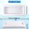 thumbnail image 2 of Floating Tray for Swimming Pool, 135×65 cm Inflatable Floating Bar Tray, PVC Floating Beer Holder, Inflatable Buffet Bar Tray, Beach, Lawn Picnic, Camping etc., 2 of 4