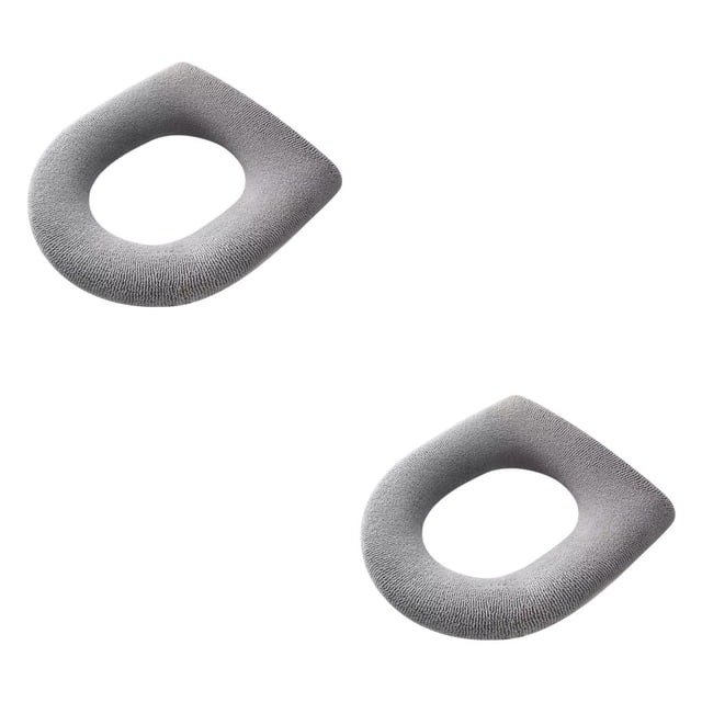Yuarrent Cubierta de asiento de inodoro Alfombrilla de cojín universal Baño Gris Tipo 1 2Conjunto