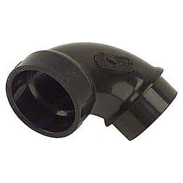 Genova Products 2" ABS-DWV 90-Degree Street Sanitary Elbow – Hub X Spigot, USA Made