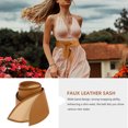 thumbnail image 4 of unbranded Cinturón Ancho Para De Mujer Cuero Sintético Marrón Con Femenina, 4 of 6