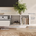 thumbnail image 3 of 86.6'' TV Stand for TVs, Modern TV Console with Storage and Sliding Doors for Living Room, Bedroom, 3 of 7