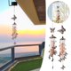 thumbnail image 1 of Fiudx Carillón de Viento de Madera con Forma de Búho, Tubos de Aleación de Hierro Galvanizado, Sonido Relajante, Elegante Decoración para El Hogar y El Jardín, Fácil de Colgar, para Uso En Interiores, 1 of 3