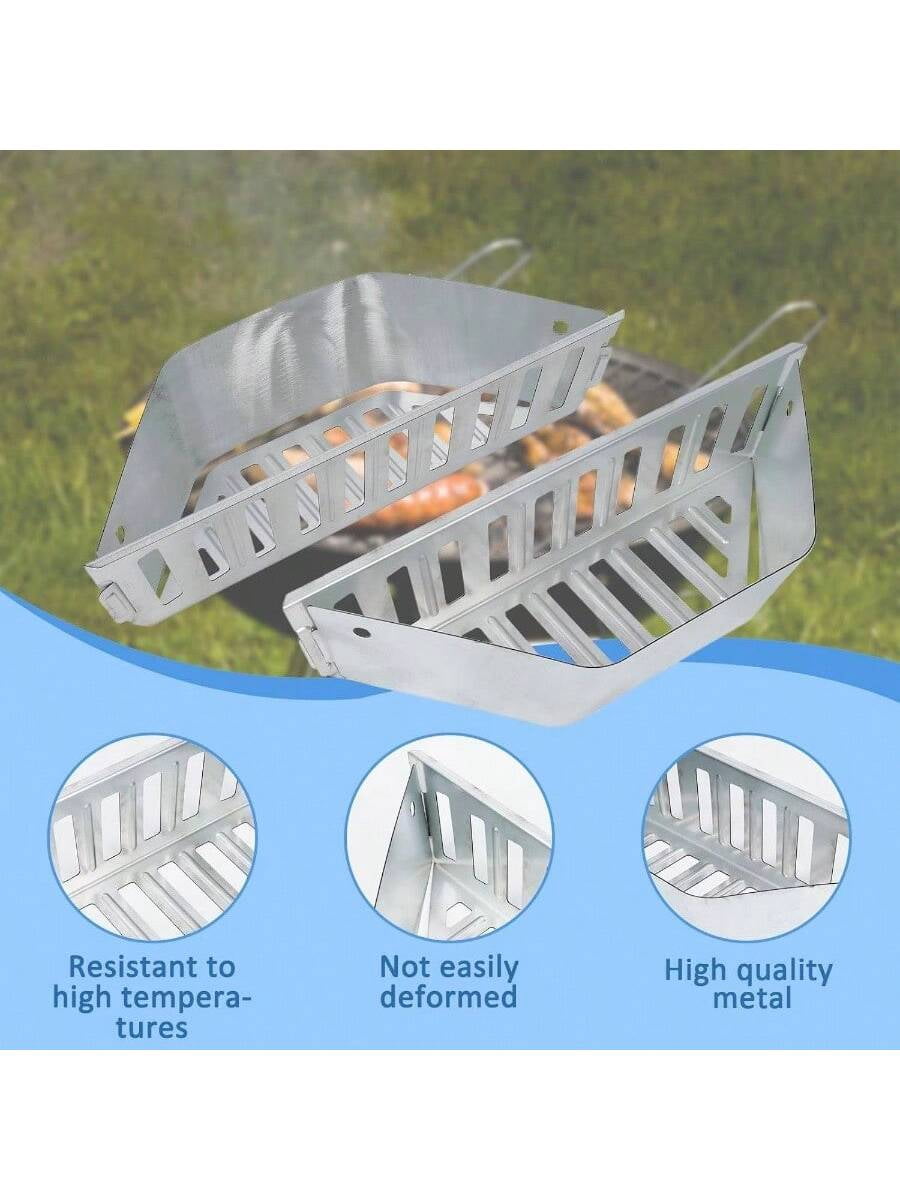 2 PCS Charcoal Basket Outdoor Grilling Tools Charcoal Container Weber 22u201D Charcoal Grills And Other Similar Sized Grills 22in