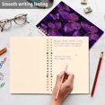 thumbnail image 5 of Wirebound Notebook Hardcover Spiral Notebooks Glowing Purple Butterfly, 60 Pages, 80 GSM, 5.7 x 8.3in, 5 of 7