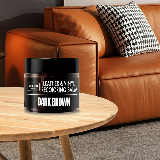 Crema Reparadora Para Cuero Marrón Oscuro - Ideal Para Sofás Y Asientos De Coche, Restaura Arañazos