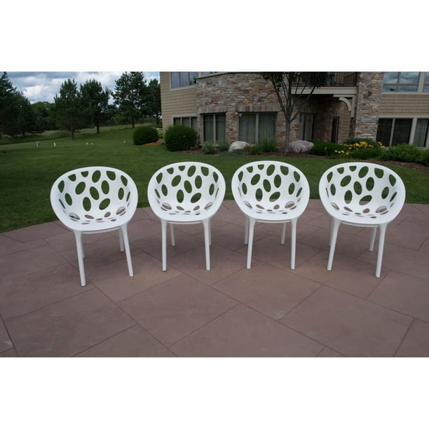 Strata Furniture Nido All Season Resin Patio Dining Chairs Set Of Resin Patio Dining Chairs Set