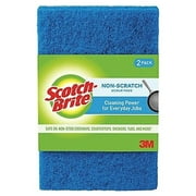 Scotch-Brite No Scratch Scour Pad,6 in L,Blue,PK10 622-10