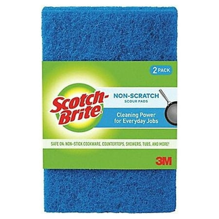 Scotch-Brite No Scratch Scour Pad,6 in L,Blue,PK10 622-10