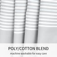 thumbnail image 5 of JOOJA Boho Shower Curtain with Tassel Farmhouse Stripe Bathroom Curtains, Gray, 72x72 inch, 5 of 8