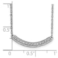 thumbnail image 3 of Diamond2Deal Collier Barre Courbée en Or Blanc 10K Diamant pour Femmes 18 Pouces, 3 of 5