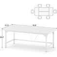 thumbnail image 3 of Homieasy Large Desk, 70.8 x 31.5 Inch Extra Long Executive Computer Desk, Heavy Duty 2 Person Desk, Premium Super Thick Study Writing Table Computer Table, White, 3 of 7