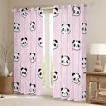 thumbnail image 2 of jejeloiu Cartoon Panda Animal Black Out Curtains,Wildlife Curtains Pack of 2 (42x63 Each),Pink White Black Bedroom Curtains For Girls,Breathable Home Decor, 2 of 6