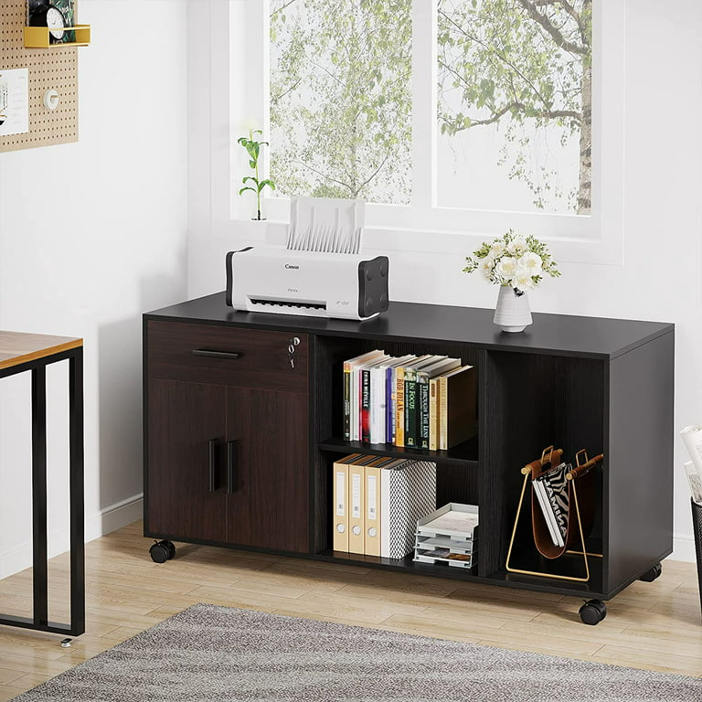 Tribesigns 70.8 Large Executive Office Desk with Lateral File Cabinet, L  Shaped Computer Desk with Drawers and Storage, Home Office Furniture Sets