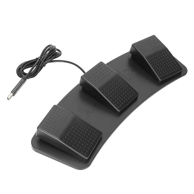 Triple USB Foot Pedal Controller, Multifunctional, Mechanical, for Playing Games, Factory Tested