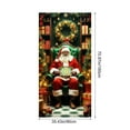 thumbnail image 3 of PuSpu Christmas Door Cover 35x72 Inch 1pc Multicolor Polyester Santa Claus Hanging Door Curtain Wall Tapestry Holiday Party Decoration Durable Festive Indoor Outdoor Decor, 3 of 6