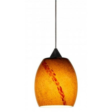 Cal LightingUPL-705-6-RU Dimmable LED Pendant Light - Rust, 6 ft.  Cord