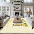 thumbnail image 4 of Lemon Gnomes 5'x8' Area Rug for Living Room, Yellow Summer Botanical Fruit Leaves Washable Non-Slip Rugs for Bedroom Nursery Dining Room, StainResistant Low-Pile Kitchen Carpet Large Entryway Rugs, 4 of 9