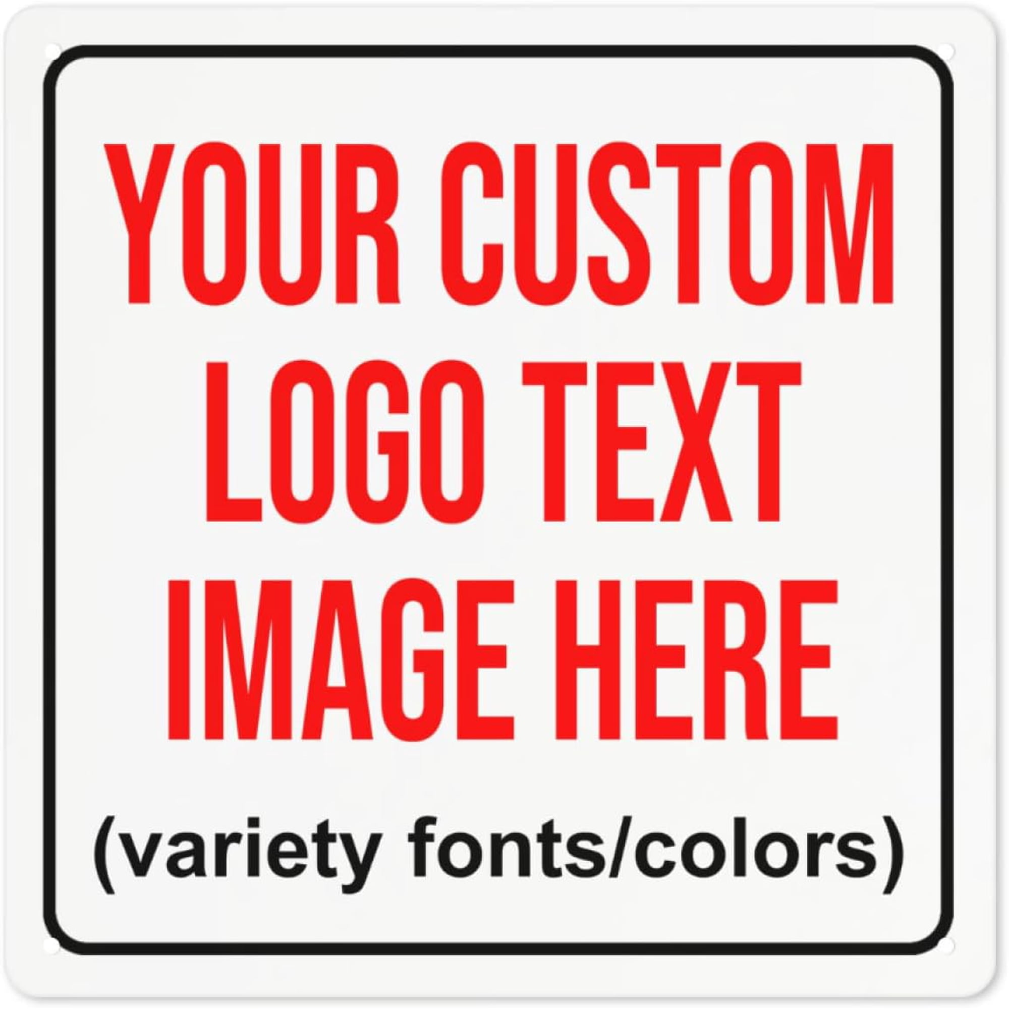 Custom Signs,Custom Sign, Metal Sign Customized Sign Personalized Metal Signs With Text Logo Image For Office Business Workplace Home Bar Indoor Outdoor Use 12"x8"