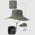 thumbnail image 5 of UPF 50+ Men's Sun Hat Wide Brim Bucket Hat UV Protection Hat for Mens Womens Beach Sai Gardening Golf Fishing Adjustable Fit, Chin Strap Gray Free Size, 5 of 6