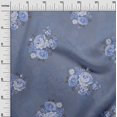 thumbnail image 3 of oneOone Velvet Blue Fabric Florals Sewing Fabric By The Yard Printed Diy Clothing Sewing Supplies 58 Inch Wide, 3 of 4