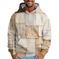 thumbnail image 2 of Men's Oversized Graffiti Print Hooded Sweatshirt, Long Sleeve Loose Fit Casual Pullover Fleece Hoodie for Streetwear,Mint Green,L, 2 of 5