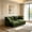 Green, variant on AUU Slipcovered 2-Seater Sofa with 2 Ottomans, Chenille Oversized Sleeper Sofa Bed for Home Theater and Living Room