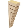 thumbnail image 5 of 2"W x 4"D x 12"H Thin Landon Rough Cedar Woodgrain TimberThane Corbel, Primed Tan, 5 of 6