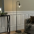 thumbnail image 7 of Evelyn&Zoe Zariza Arc Floor Lamp with Glass Shade, Blackened Bronze/Clear, 7 of 7