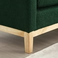 thumbnail image 4 of Upholstered Bench - 53.5" W, Wood Legs, Bolster Pillows, Boucle Fabric, Caramel for Bedroom, Living Room, Entryway, 4 of 6