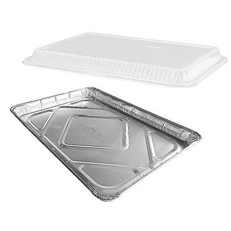 Handi-Foil Square Disposable Aluminum Foil Cake Pan w/Clear Dome Lid 5 –