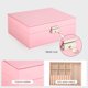 thumbnail image 5 of Jewelry Box Organizer for Women Girls, 2 LayerS Large Men Jewelry Storage Case, PU Leather Display Jewellery Holder (Pink), 5 of 5