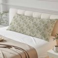 thumbnail image 4 of Green Eucalyptus Leaves Body Pillow Covers 20"x60", Spring Watercolor Plant Textured Soft Brushed Microfiber Breathable Throw Pillow Covers, Decorative Pillowcase with Zipper for Couch Sofa Bedroom, 4 of 9