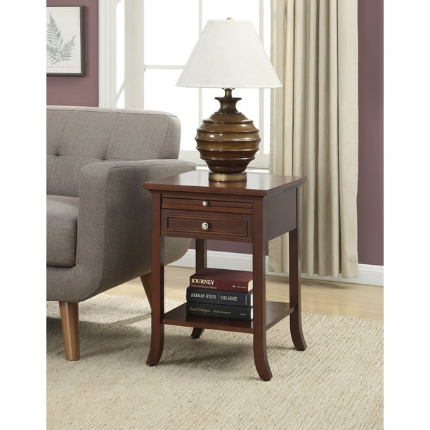 Convenience Concepts American Heritage Logan End Table With Drawer And Slide Multiple Colors Com Convenience Concepts American Heritage, Convenience Concepts American Heritage Hall Table With Drawer And Shelf Cherry