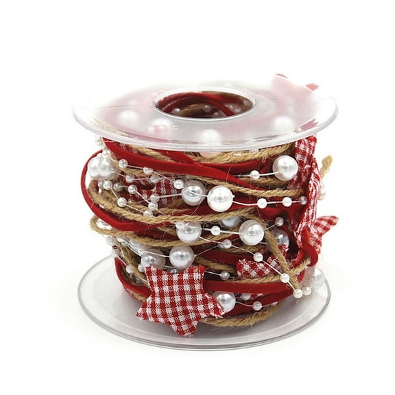 Homoyoyo 1 Roll Multi-Color Christmas Craft Ribbon 500cm x 3cm x 0.5cm Polyester for Wedding and Holiday Decorations
