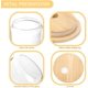 thumbnail image 4 of 20 paquetes de latas de vidrio para sublimación transparentes, latas de vidrio para cerveza con forma de lata con tapas de bambú, vasos de borosilicato, jarra Mason, tazas con pajita para cerveza, 4 of 7