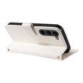 thumbnail image 4 of Crossbody Wallet Case for Samsung Galaxy S22, Credit Card Slots Elegant PU Leather Magnetic Closure Shoulder Strap Purse Phone Case Flip Kickstand Full Body Protection Cover for Women Girls, White, 4 of 13
