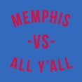 thumbnail image 2 of UGP Campus Apparel Memphis Vs All Y'all Mens T-Shirt - Large - Royal Blue, 2 of 6