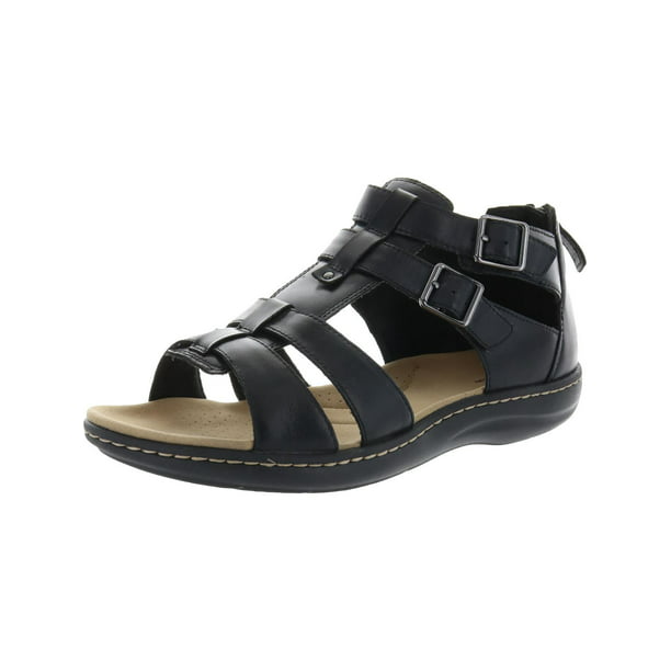Clarks Womens Laurieann Remi Leather Ankle Strap Footbed Sandals ...