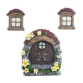 thumbnail image 2 of Ventanas y árboles de casa de hadas en miniatura, decoración de escultura de jardín de arte de patio marrón kusrkot Casa de gnomo de hadas, 2 of 8