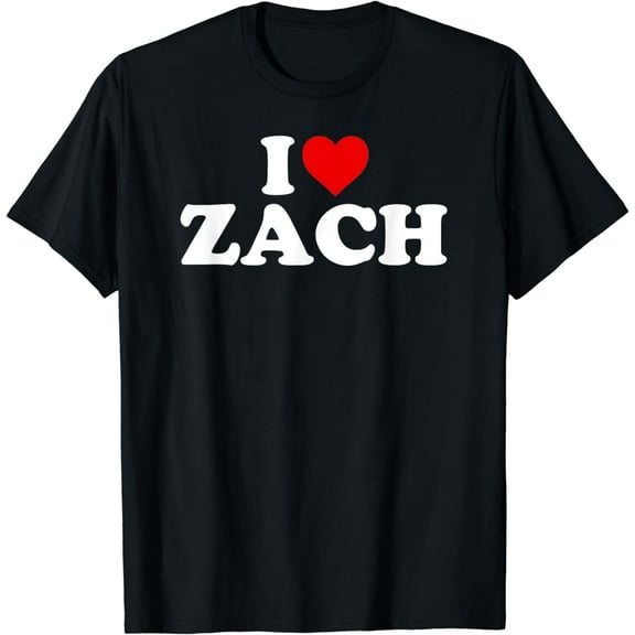 I Love Zach - Heart Funny Creative Graphic T-Shirt
