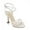 White, variant on XYD Women Open Almond Toe Ring Strappy Sandals Ankle Strap Buckled High Heels Elegant Party Dressy Shoes Size 7 White