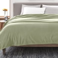 thumbnail image 2 of Martex Supersoft Fleece Bed Blanket – Lightweight All-Season – Twin Size – Sage Green, 2 of 8