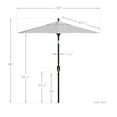 thumbnail image 5 of Pacific Trail Series Patio Market Umbrella in Pacifica with Aluminum Pole Aluminum Ribs Push Button Tilt Crank Lift, 5 of 5